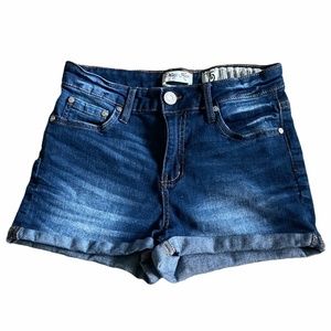 Indigo Rein Distressed Denim Cuffed Shorts Sz. 5‎